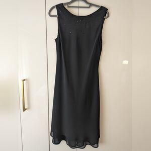 Jessica Little Black Dress with Scoop Back and Beading